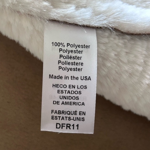 Faux Suede Shearling Lined Tan Open Front Vest Size M/L - Picture 5 of 6